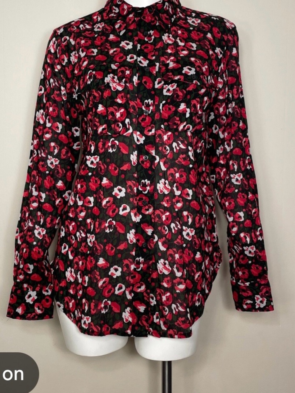 Polo by Ralph Lauren Red & Black Floral Button-Down Shirt